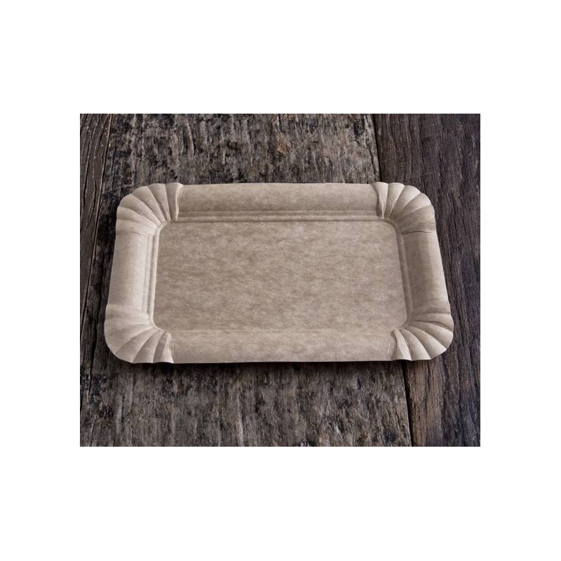 VASSOIO CARTONCINO KRAFT 12x19cm BIO COMPOSTABILE 100pz