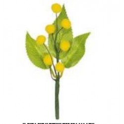 RAMO FOGLIA GLITTER FELCE 15x38cm GOLD