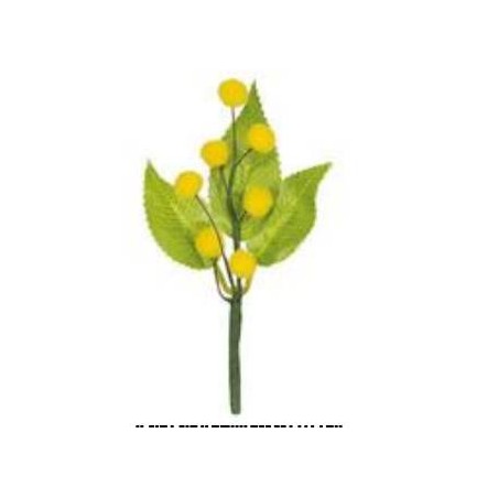 RAMO FOGLIA GLITTER FELCE 15x38cm GOLD