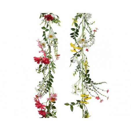 GHIRLANDA PRIMAVERA C/FIORI COLORATI H.180cm
