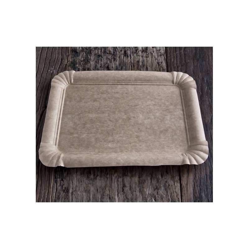 VASSOIO CARTONCINO KRAFT 18x24cm BIO COMPOSTABILE 100pz
