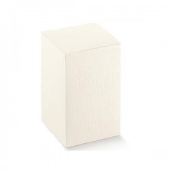 SCATOLA PIEGHEVOLE SETA BIANCO 12x12x8cm 10pz