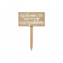 CARTELLO LEGNO 40x60 WEEDING WELCOME