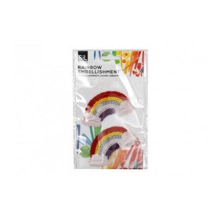 TOPPA CUCITO ARCOBALENO 2pz