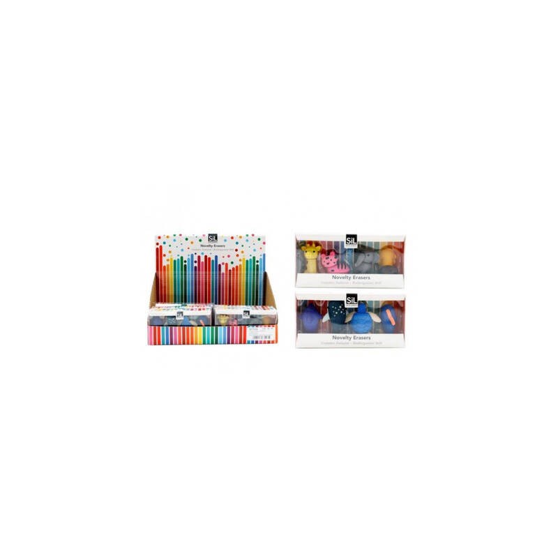 GOMME DA CANCELLARE A FORMA DI ANIMALETTO 4pz