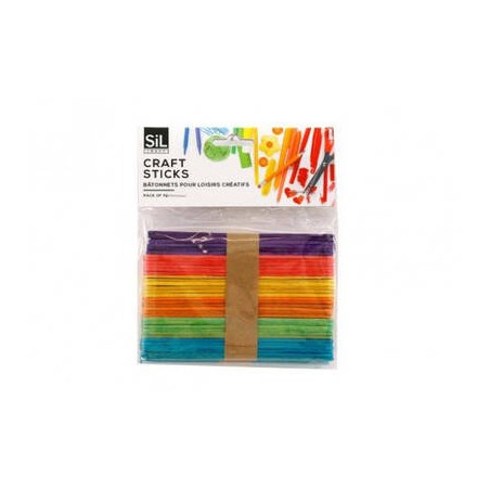 BASTONCINI IN LEGNO RAINBOW 22x13cm 72pz