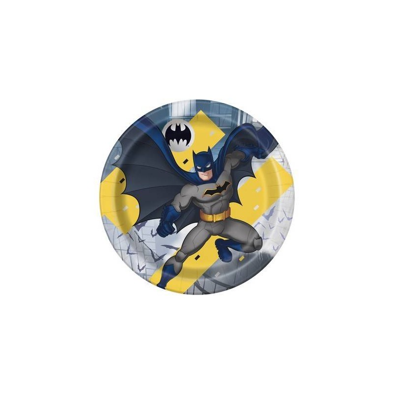 PIATTI PIANI CARTA ø23cm BATMAN 8pz