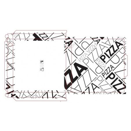 SCATOLE PIZZA 32,5 x 32,5 H3 v.v.v. PIZZAPIZZA NERO 100pz