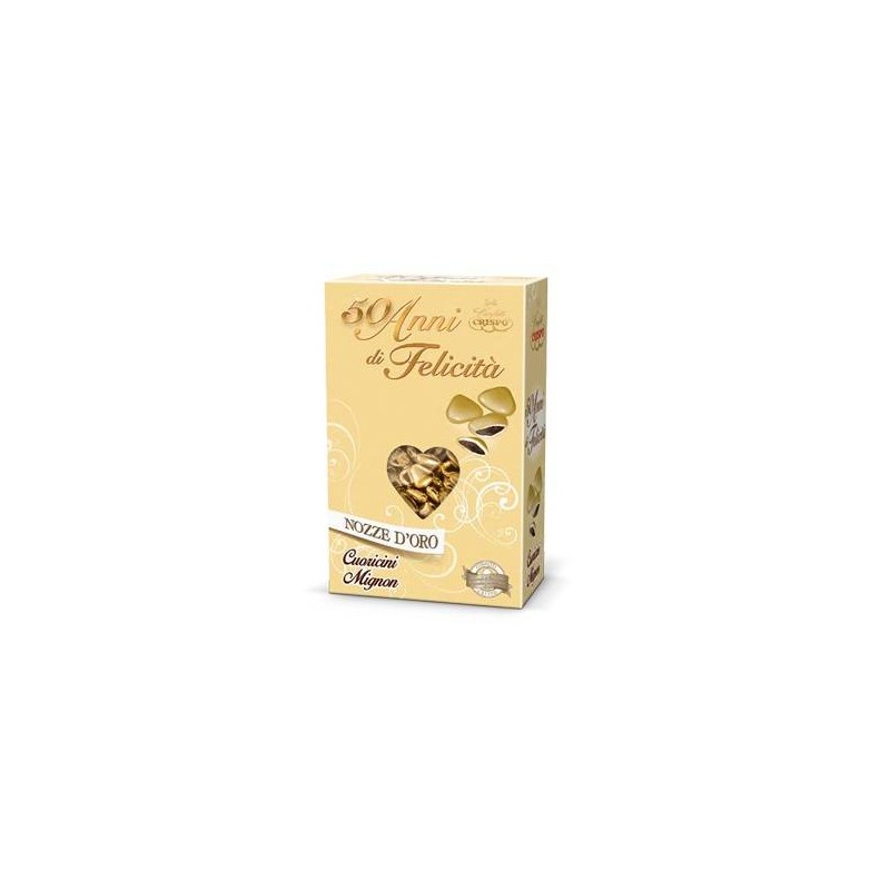 CONFETTI CIOCCOLATO CUORICINI MIGNON ORO 500gr