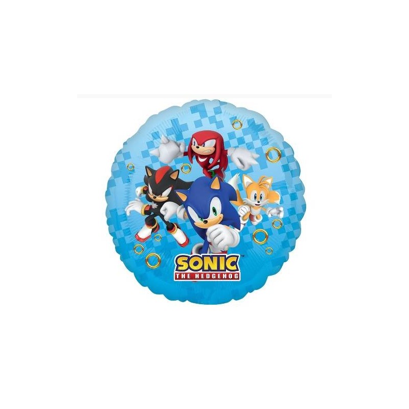 PALLONE MYLAR SONIC & FRIENDS TONDO 18 43cm