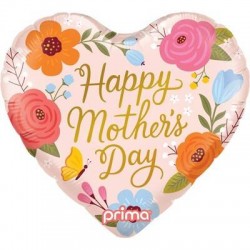 PALLONE MYLAR 18 45cm CUORE HAPPY MOTHER'S DAY