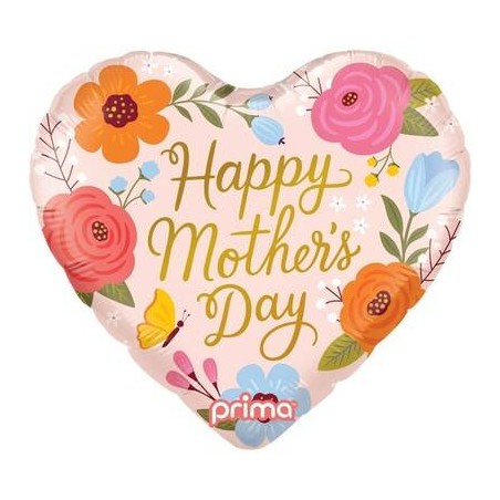 PALLONE MYLAR 18 45cm CUORE HAPPY MOTHER'S DAY