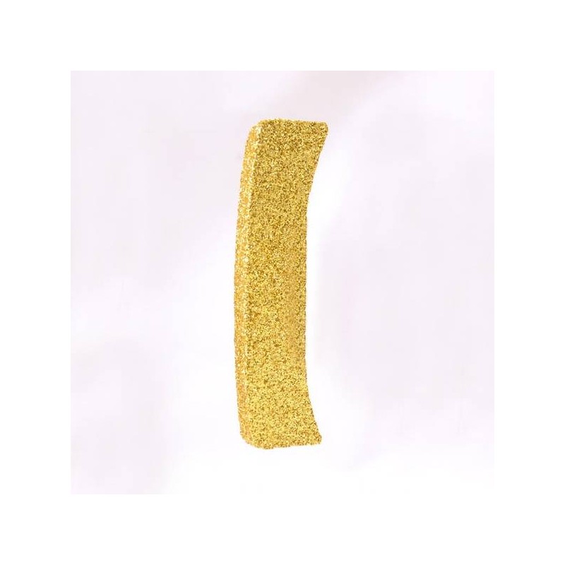 LETTERA POLISTIROLO GLITTER ORO mm120x90 I