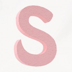 LETTERA POLISTIROLO PASTELLO mm120x90 S ROSA PASTELLO