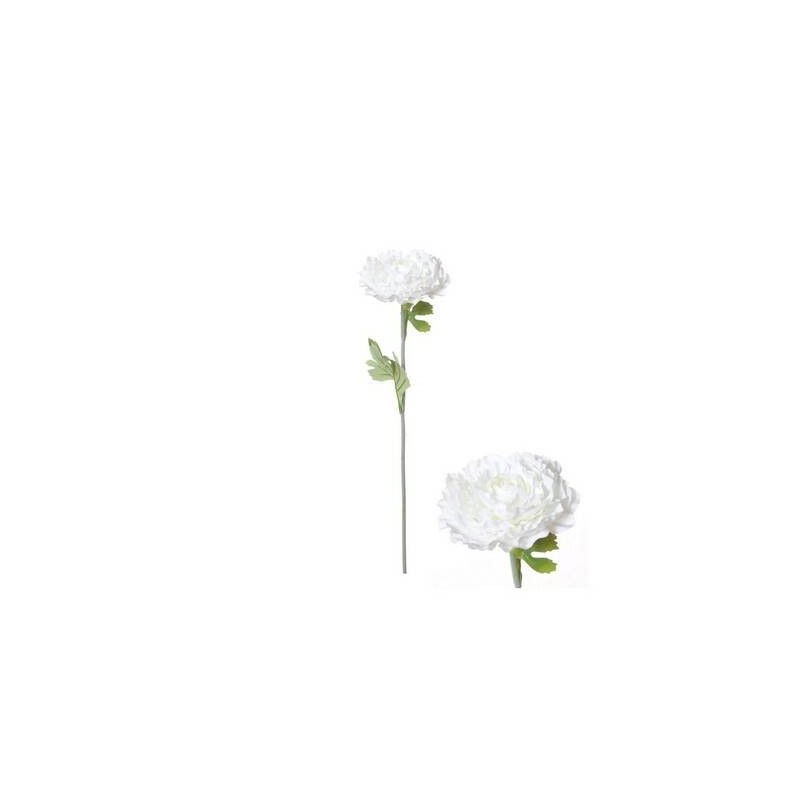 FIORE RANUNCOLO C/STELO 55cm BIANCO
