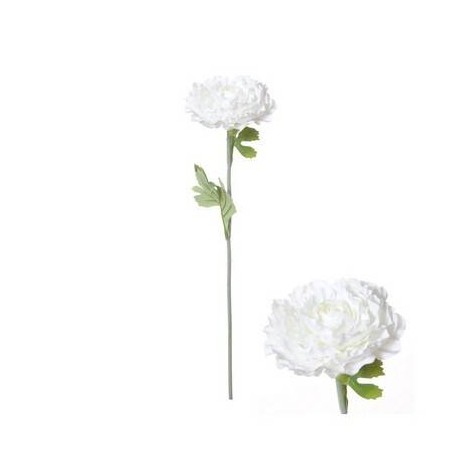 FIORE RANUNCOLO C/STELO 55cm BIANCO