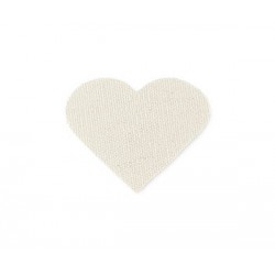CUORE COTONE AVORIO 5cm 24pz