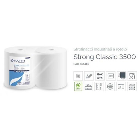 BOBINE 3VELI LUCART CLASSIC 3500 500str 190mt 2 ROTOLI