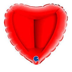 PALLONE MYLAR CUORE ROSSO 4 10cm