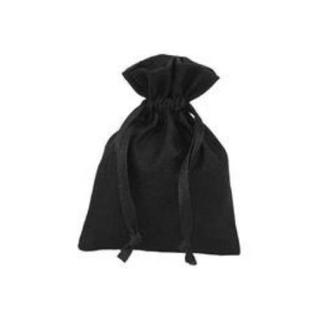SACCHETTO  COTONE 9X12cm BLACK 10pz