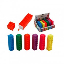 EVIDENZIATORE A FORMA DI LEGO ASS.TI 1pz