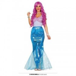 COSTUME SIRENA VIOLA/BLU T-SHIRT E GONNA TG.38 - 40