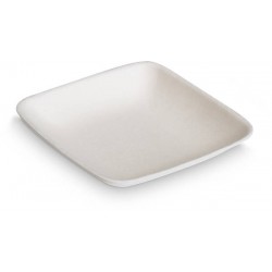 MINI PIATTINO QUADRATO POLPA 25ml 6,5x6,5cm 25pz BIO COMPOSTABILE