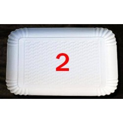 VASSOIO CARTONE BIANCO N°2 21x14 5 PEZZI
