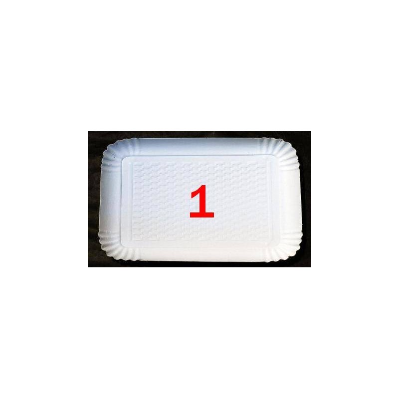 VASSOIO CARTONE BIANCO N°1 16x12 6 PEZZI