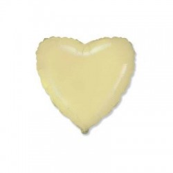 PALLONE MYLAR CUORE 18 45cm CREMA RC