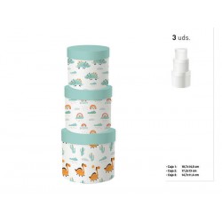 SCATOLE CAPPELLIERE TONDE BIMBO SET 3pz