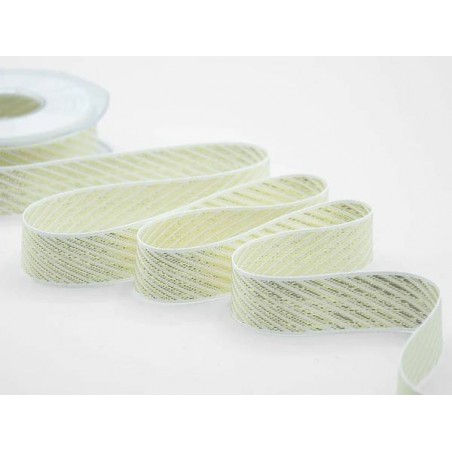 NASTRO SUGAR CANE mm25x20mt COLO.102 ORO BIANCO