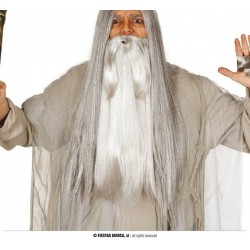 BARBA LUNGA GRIGIA MAGO