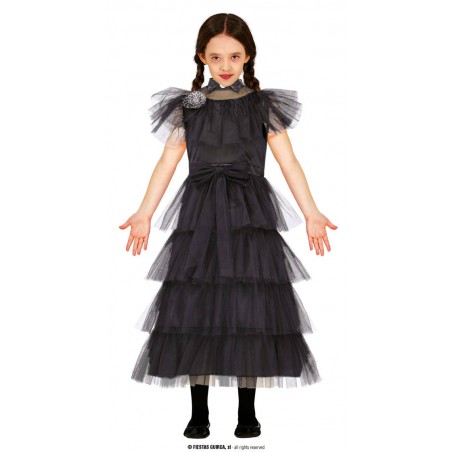COSTUME BAMBINA GOTICH GIRL REGINA DELLA NOTTE 5-6 anni