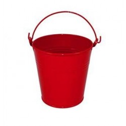 SECCHIELLO IN LATTA ø8x5,5cm ROSSO