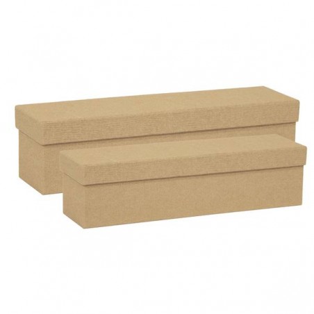 SCATOLA BOX WINE 34x9x9cm ECRU