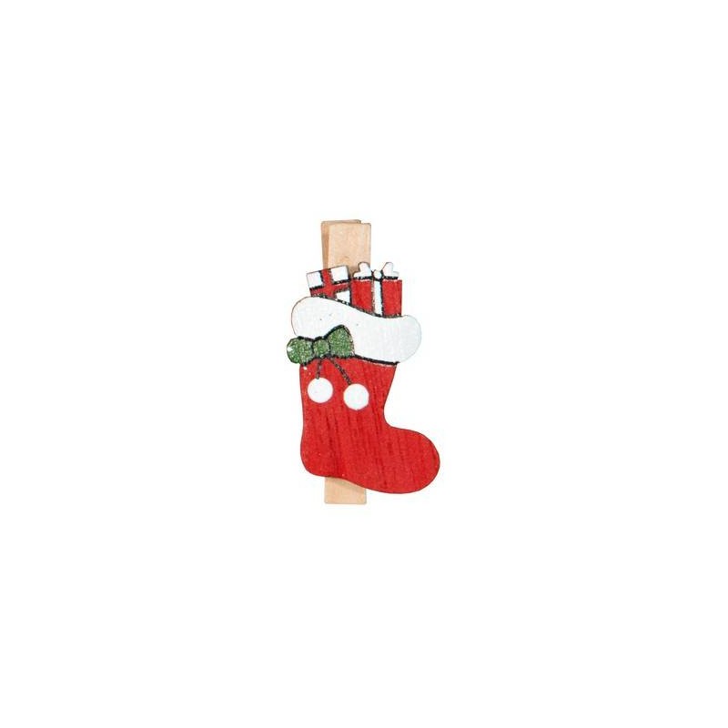 MOLLETTE CHIUDIPACCO XMAS SOCKS 2,5xh4,5cm 9PZ