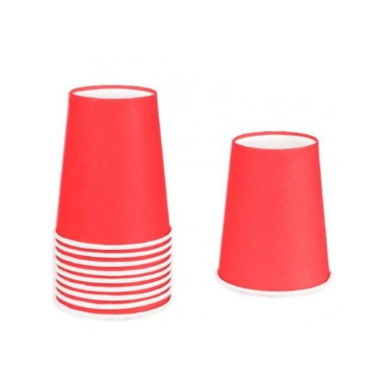 BICCHIERI 180ml CARTA 50pz ROSSO MOVIDA