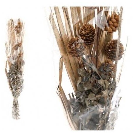 BOUQUET XMAS SECCO CON PIGNE 60cm