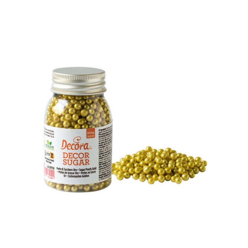 PERLE DI ZUCCHERO ø5mm METALLIZZATO 100gr ORO