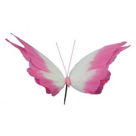 FARFALLA ROSA CARTA 48x33x17cm