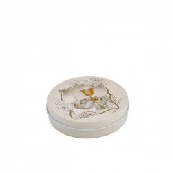 CANDELA SCATOLA LATTA COMUNIONE Ø8xh2cm