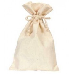 SACCHETTO COTONE NATURAL 17xh24cm 10pz