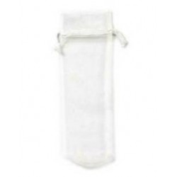 SACCHETTO ORGANZA CON FONDO 5x24cm WHITE
