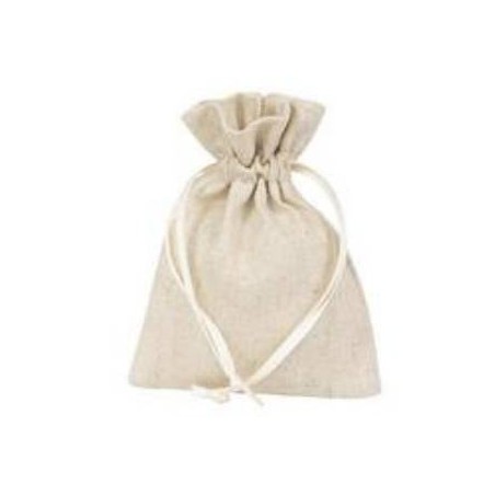 SACCHETTO  COTONE 9X12cm NATURAL 10pz