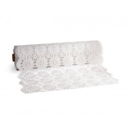 ROTOLO FIORI VINILE BIANCO AL MT.