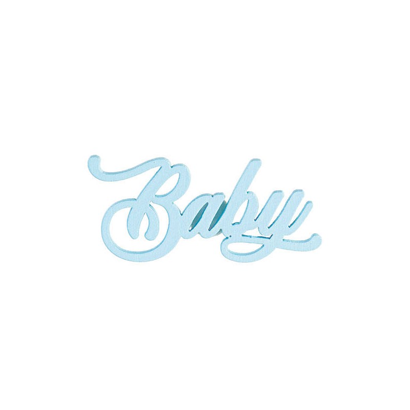 SCRITTA BABY CELESTE 5,5x2,6cm 12pz