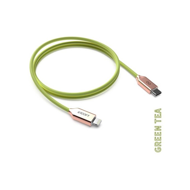 CAVO TYPE-C COLOR 1M 2A 40W GROOVY GREEN TEA