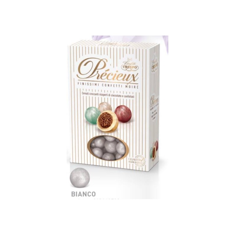 PRECIEUX KRIXI CEREALI CROCCANTI RICOPERTI DI CIOCCOLATO CONFETTATI BIANCHI 700gr