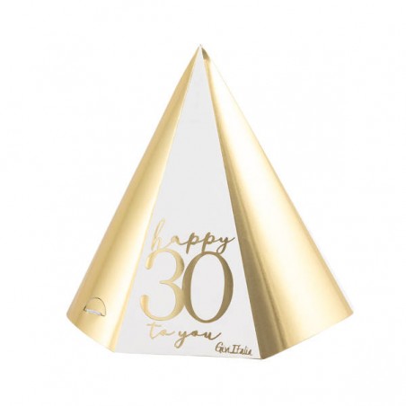 CAPPELLINO HAPPY 30 BIANCO/ORO 4pz